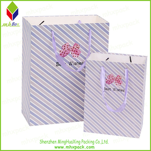 Striped Printing Promotion Paper Bag