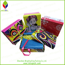 cosmetic lid and base paper gift box