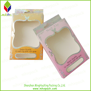 Cardboard Nail Cosmetic Packaging box with Glitter